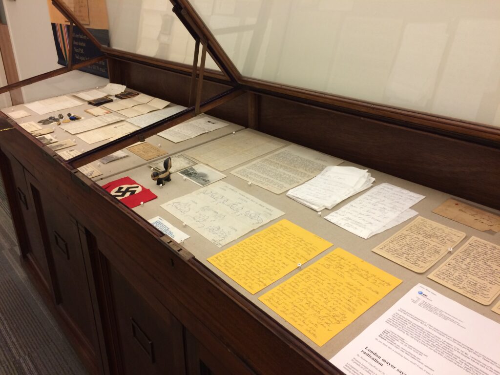 Letters on display.