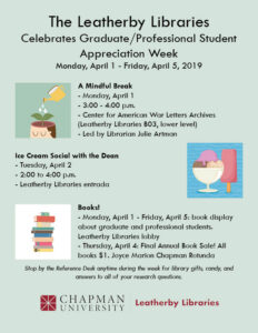 Flyer with clip art images of a plant sprouting from a head, watered with a book watering can; ice cream; and a stack of books. The flyer also contains all of the information in the blog post.