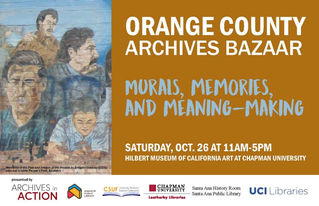 Flyer with a photo of a mural and the text contained in the blog post