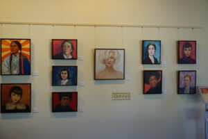 Portraits on a wall