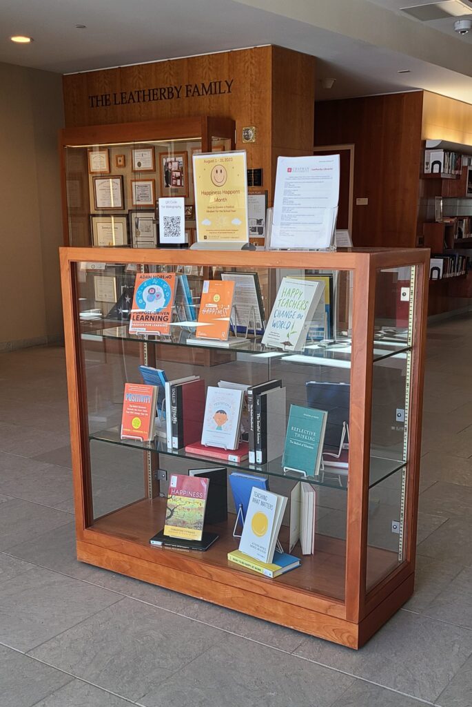 happiness book display