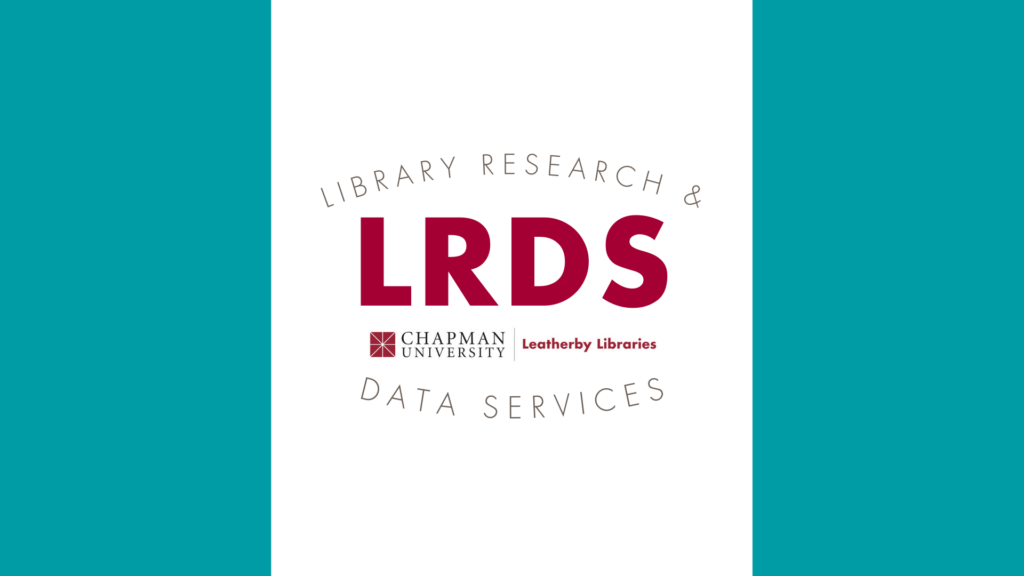 Logo graphic for Chapman University Leatherby Libraries Library Research & Data Services (LRDS)