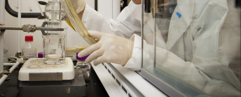 Pharmacists at work in a pharmacy.