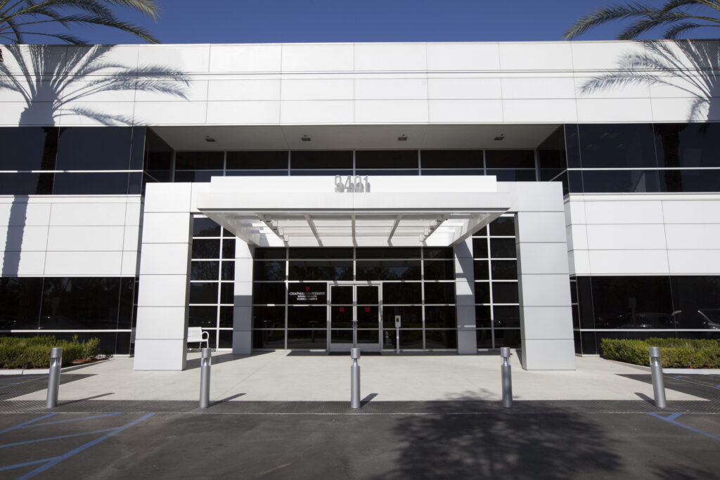 The exterior of the beautiful Henry and Diane Rinker Campus in Irvine