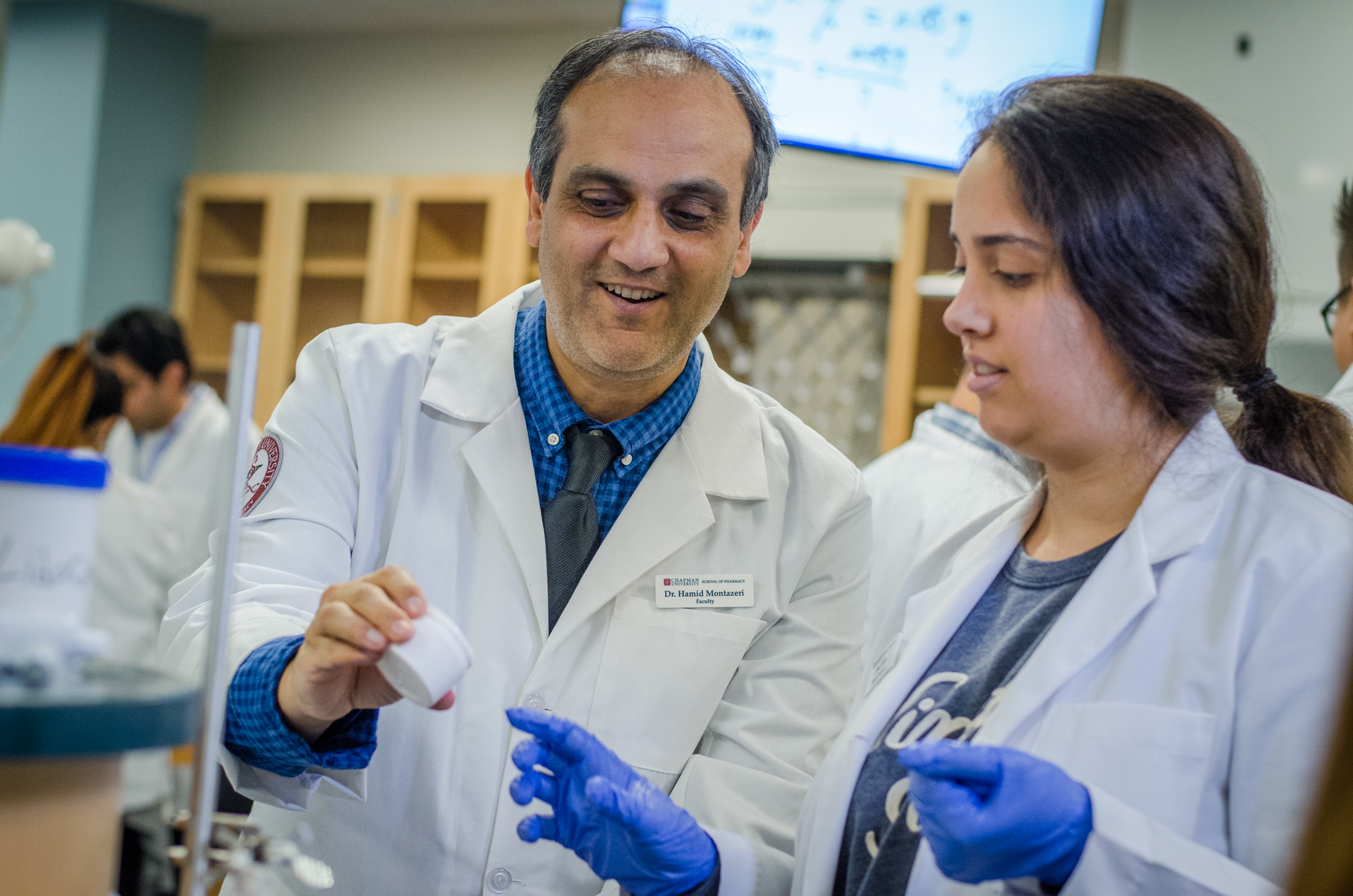 faculty and student working together in the lab