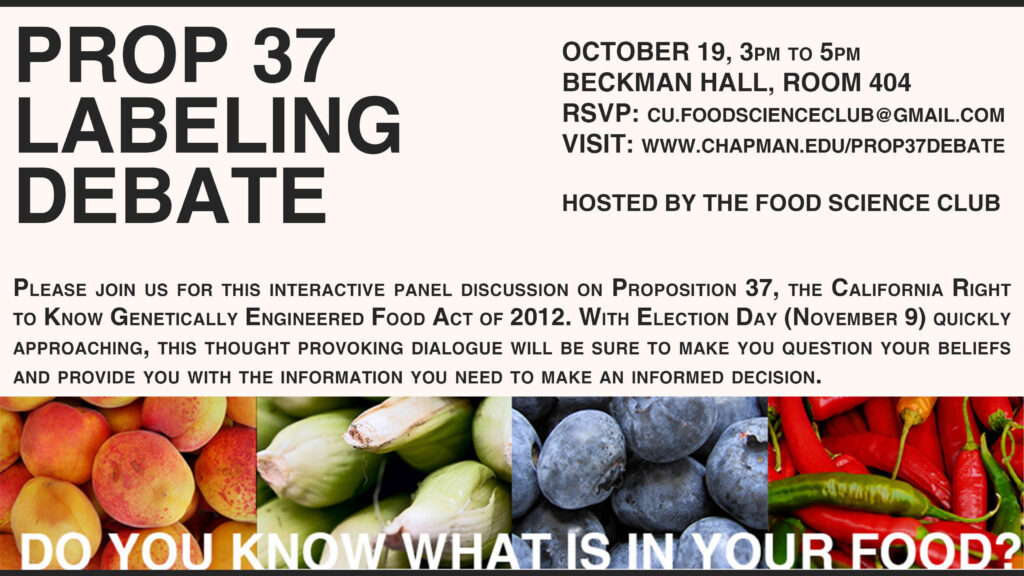 Prop 37 Labeling Debate