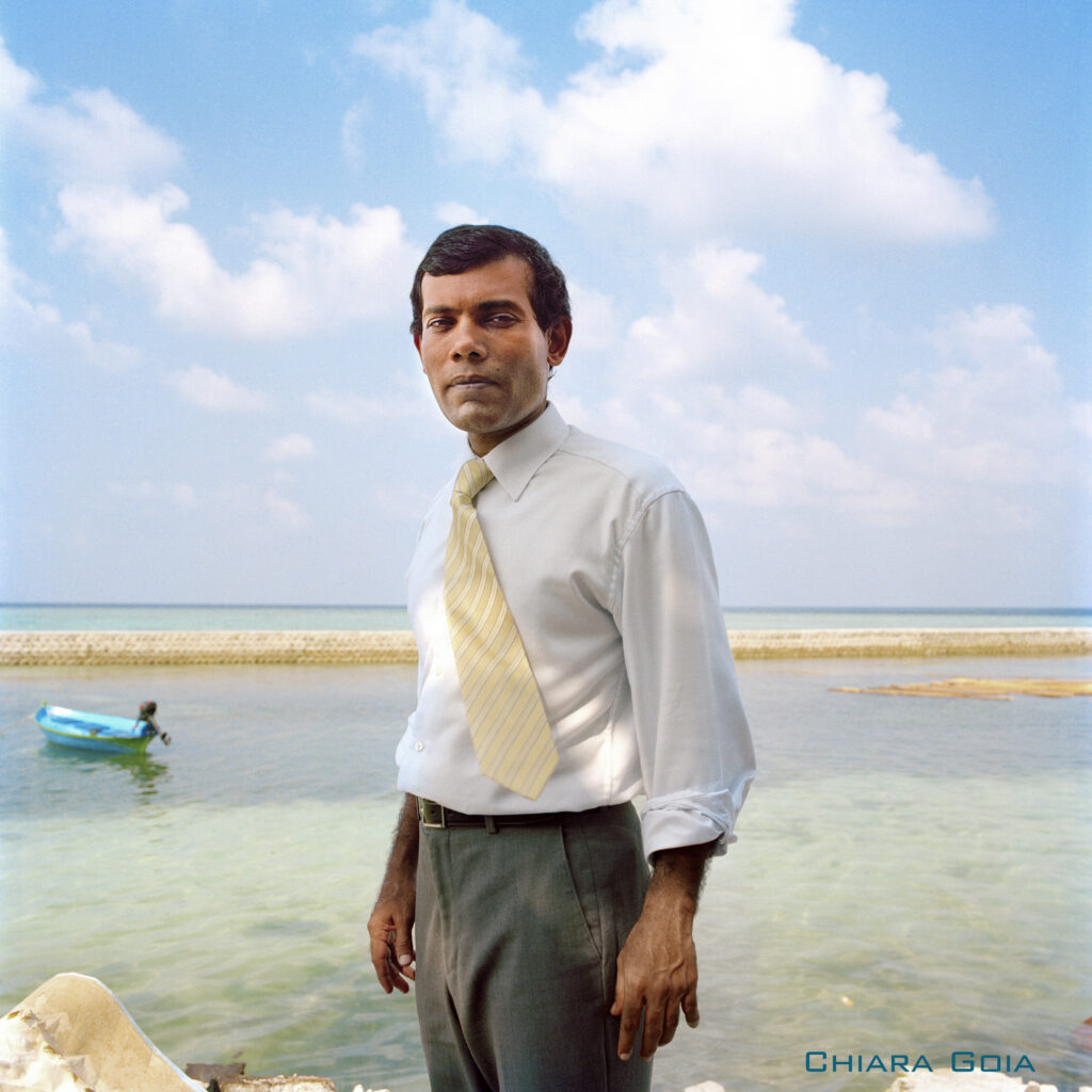 The Island President documentary addresses climate change and rising sea levels.