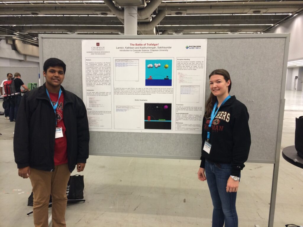 Sakthisundar “Sakthi” Kasthurirengan (left) and Kathleen “Katie” Lamkin (right) successfully presented their work at this year’s Python Conference (PyCon 2014) in Montreal, Canada.
