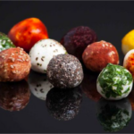 Food with edible packaging