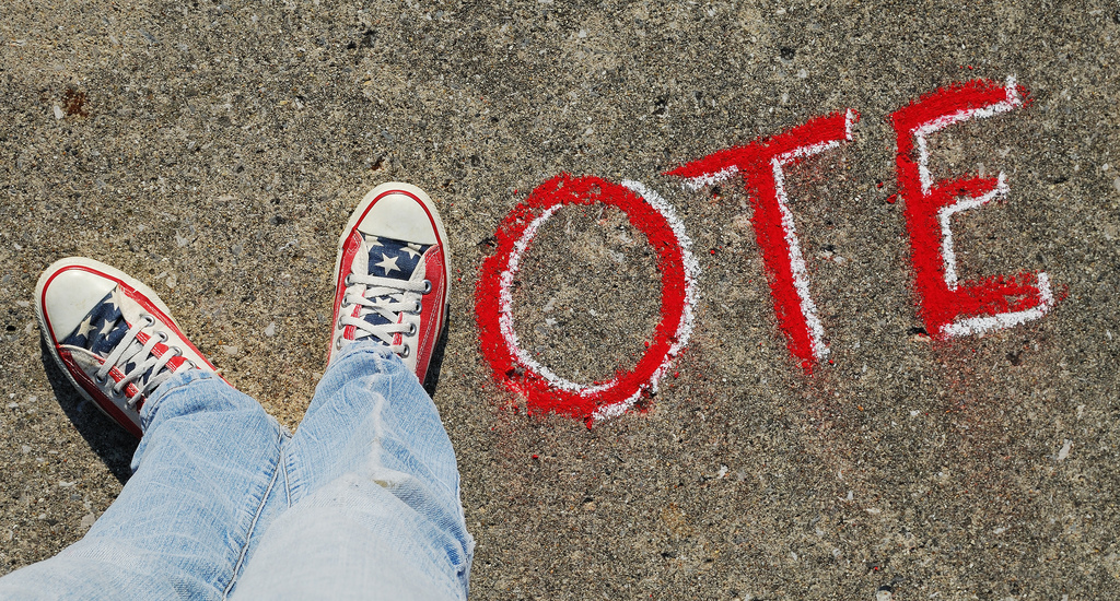 Vote sidewalk chalk