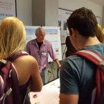 Bill Wright explains his lab's research in marine invertebrate biology.