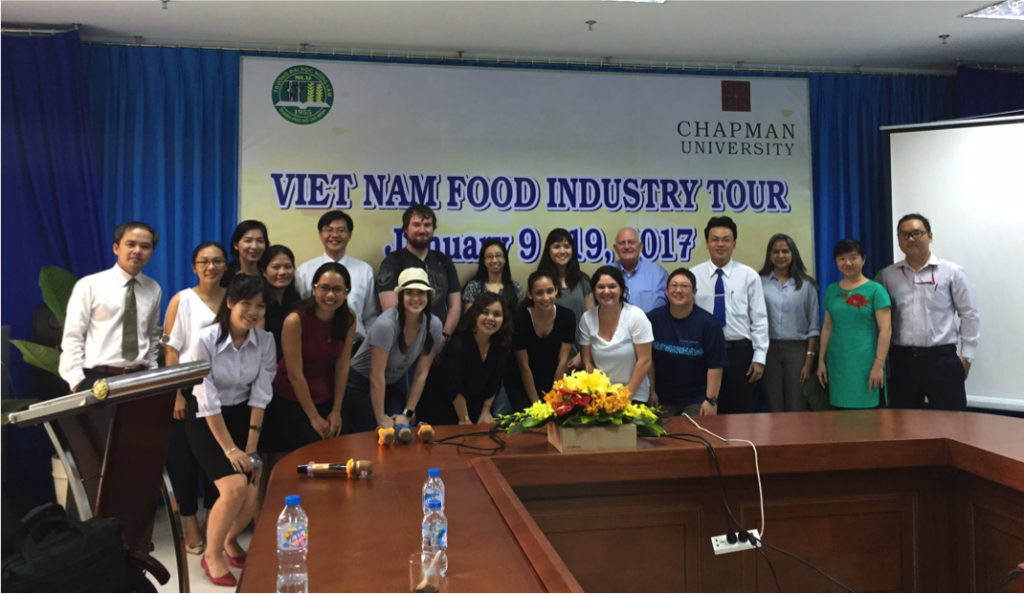 Students in the Vietnam Food Industry Tour course January 2017