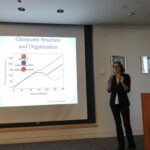 Sara Siwiecki presenting her research during her summer REU at Yale.