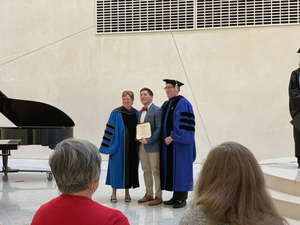 vidal arroyo being inducted into phi beta kappa