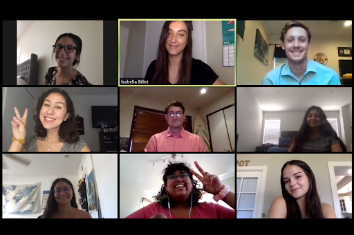 CHOC interns zoom meeting