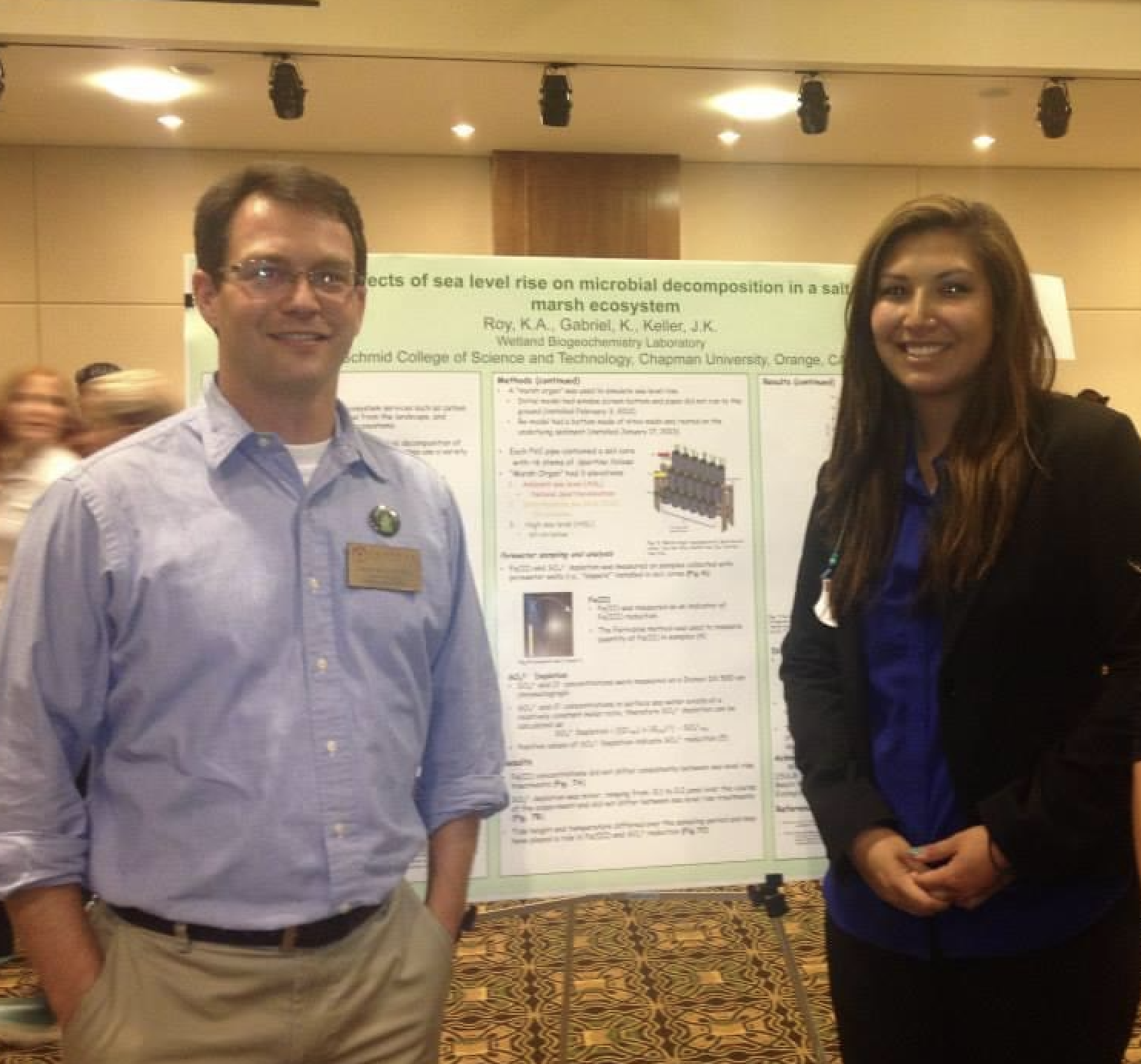 Dr. Jason Keller (left) and Kylle Roy '13 (right)