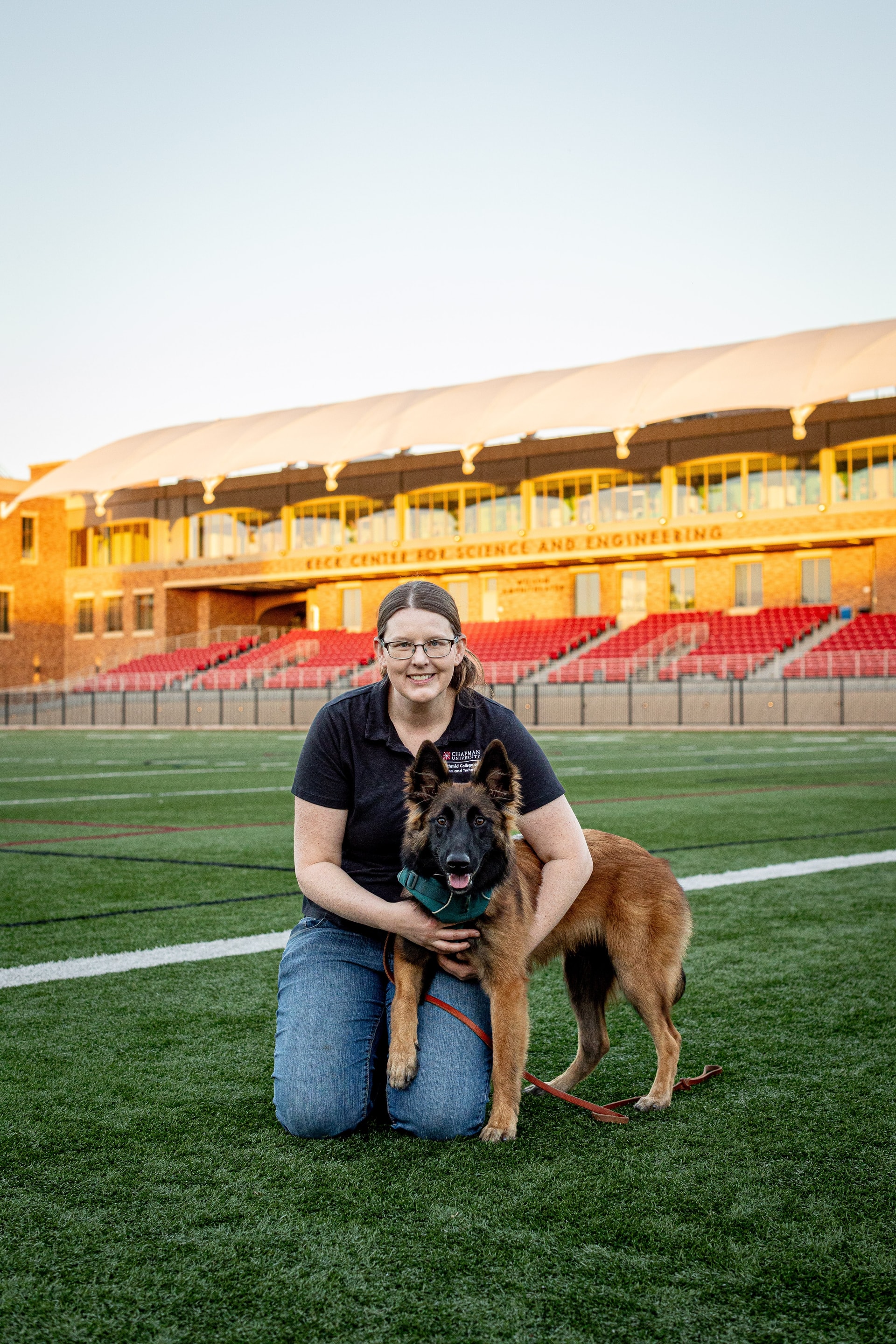 Lindsay Waldrop and her dog 