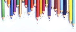 Artwork of colored pencils.