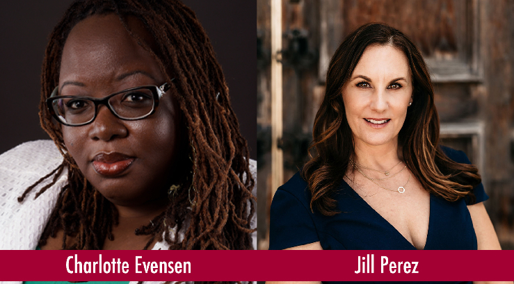 Headshots of Charlotte Evensen and Jill Perez