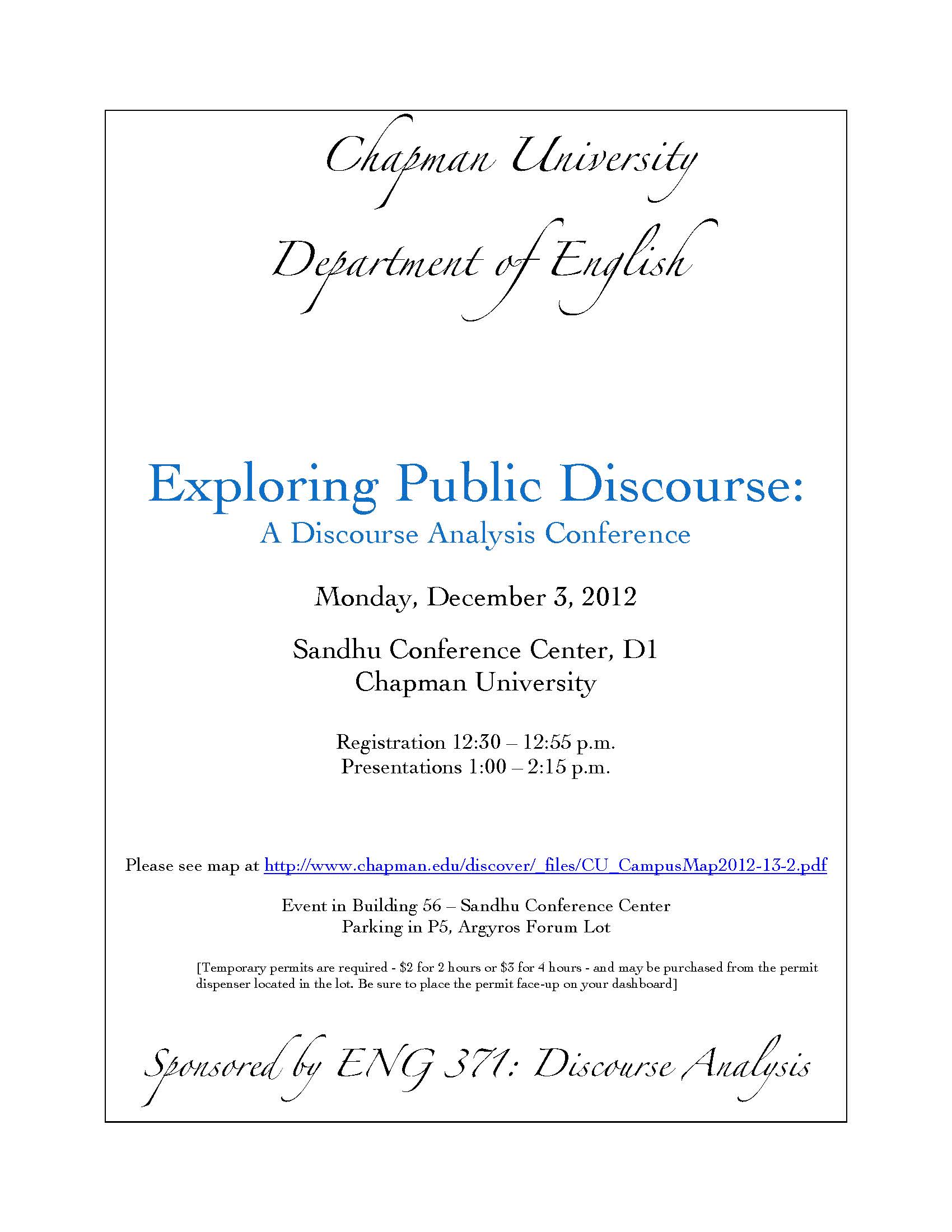 Flyer for Exploring Public Discourse