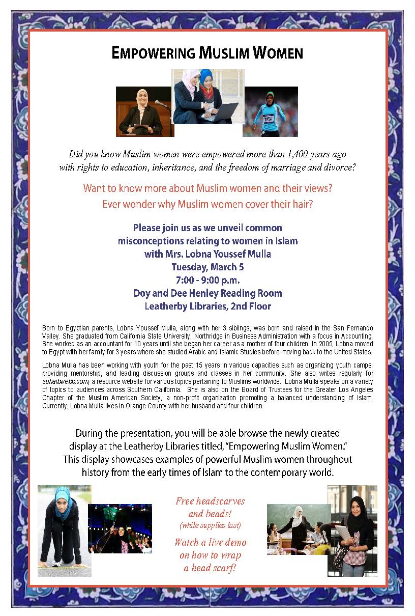 Flyer for Empowering Muslim Women