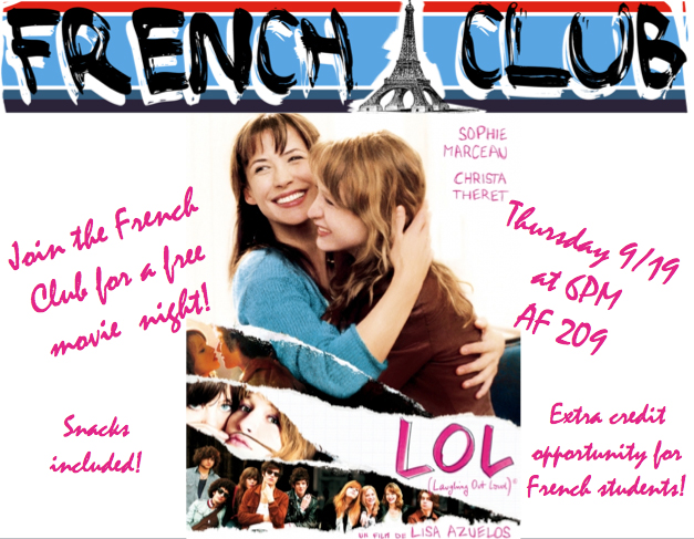 Poster for French Club LOL