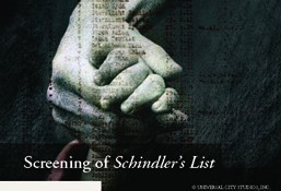 Flyer for Schindler's List screening.