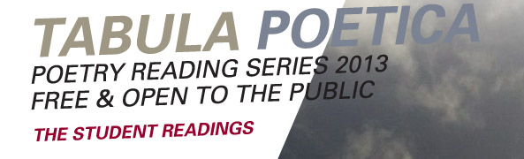 Flyer for Tabula Poetica Poetry Readings.