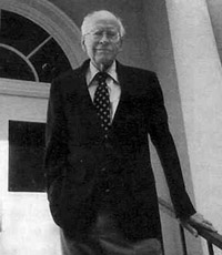 Man on stairs.