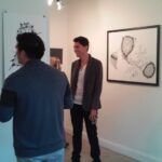 People in an art gallery.