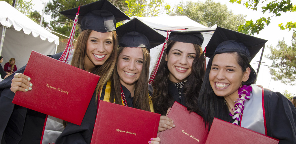 Graduates in regalia.