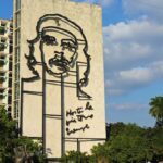 Che Guevara artwork on building.
