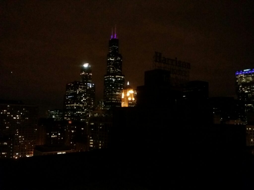 Chicago city at night