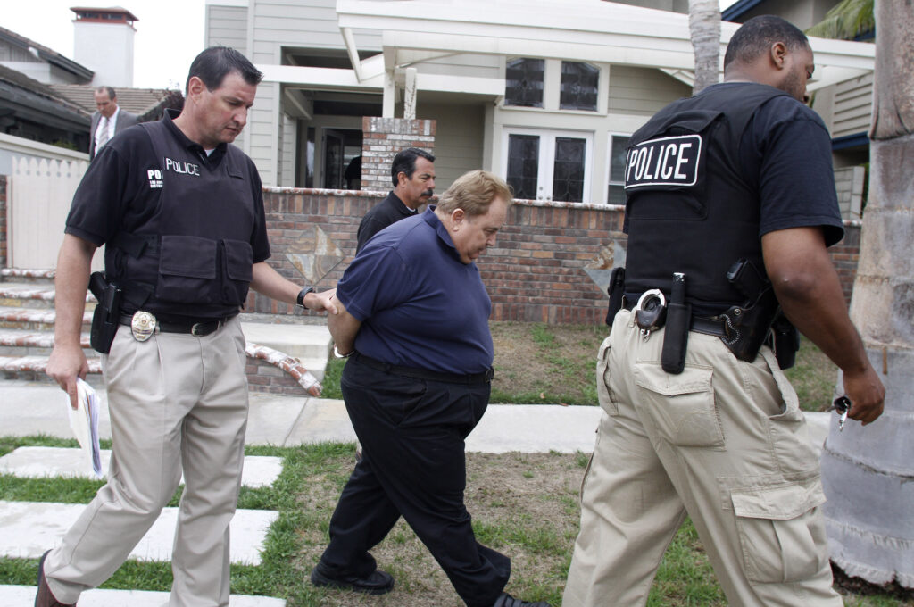 Man being arrested.