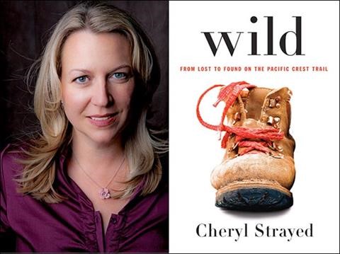 Author photo next to book cover of Wild.