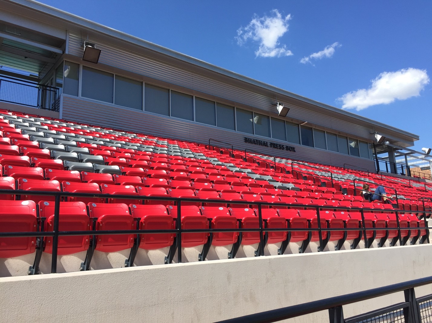Bleachers in stadium.