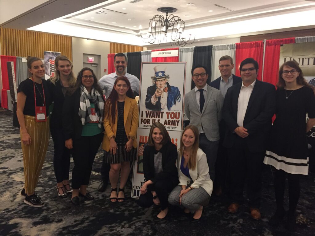 MA War and Society students at the Society for Military History Annual Meeting with Professors Daddis and Threat