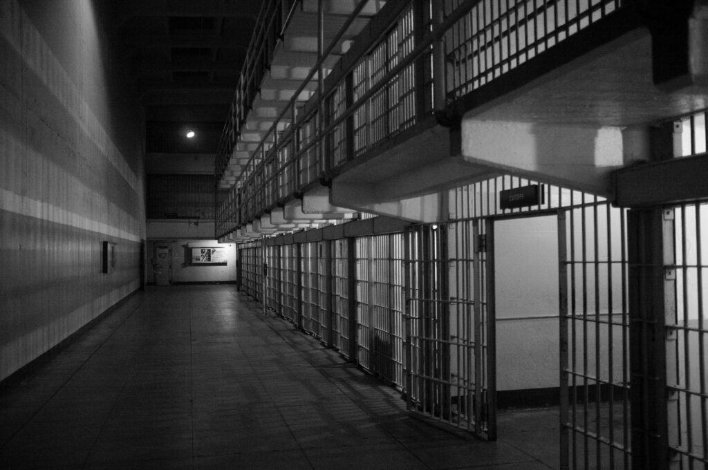 Prison bars.