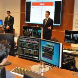 Chapman University Student portfolio managers presenting at the Janes Financial Center