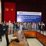 group of students in Vietnam conference room