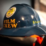 film crew hard helmet
