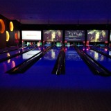 neon lit bowling ally