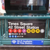 New York Metro sign for Times Square