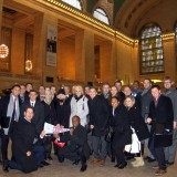 Argyros students and Dean on Wall Street