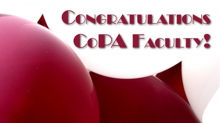 Congratulations CoPA Faculty!