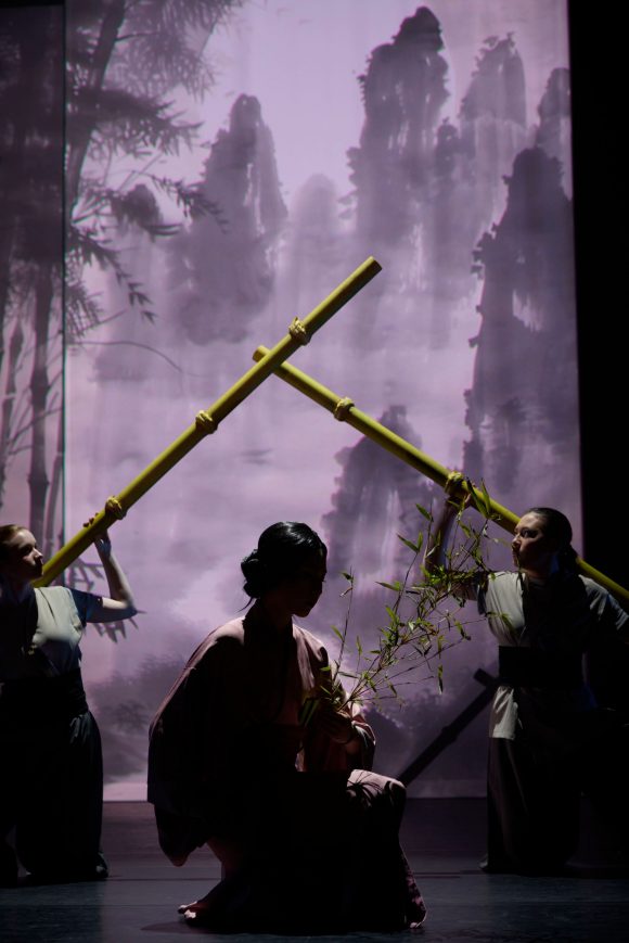 Student performers in CoPA's production of From the Towers of the Moon (2024)