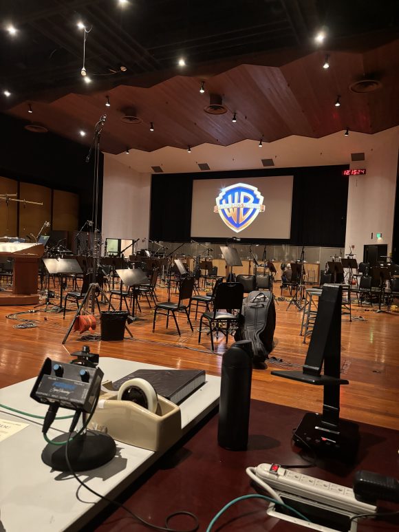 A session at Warner Bros Studio where Kelly was an assistant session librarian