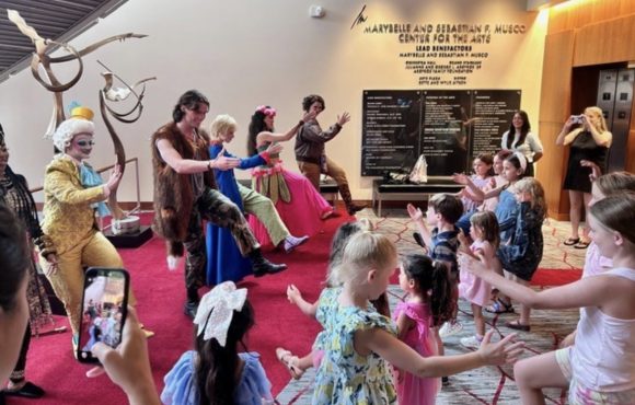 Ruby watches The Little Prince's cast meet-and-greet