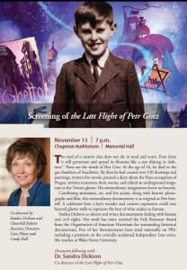 Poster for Screening of the Last Flight of Petr Ginz