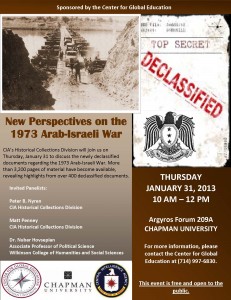Flyer for New Perspectives on the 1973 Arab-Israeli War
